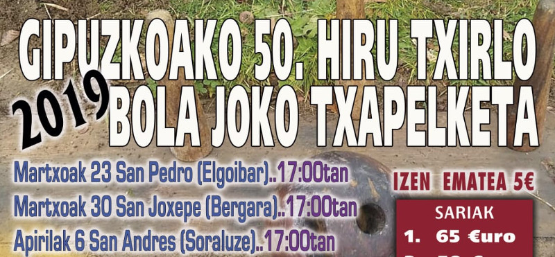 Gipuzkoako 50 hiru txirlo bola joko txapelketa, Azitain - Eibar - Avia