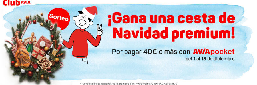 Gana una cesta de navidad premium simplemente por pagar con AVIApocket